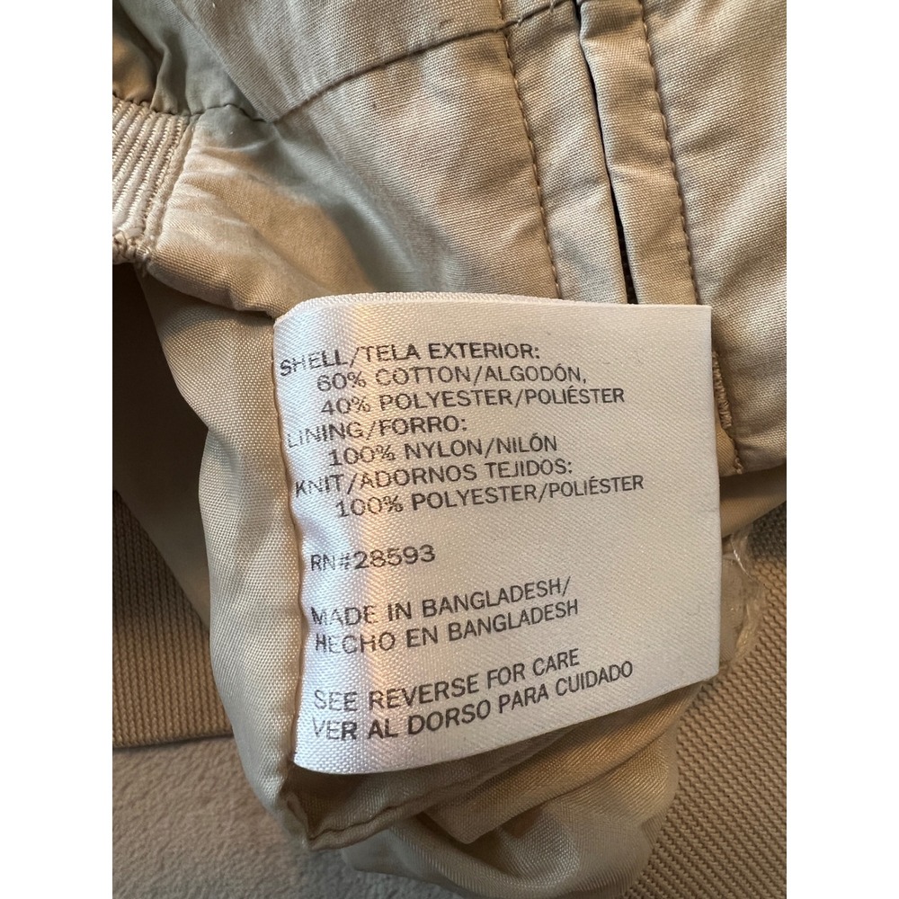 Members Only Racer Jacket Mens Medium Tan Iconic Cafe Racer Full Zip Coat - Picture 6 of 8
